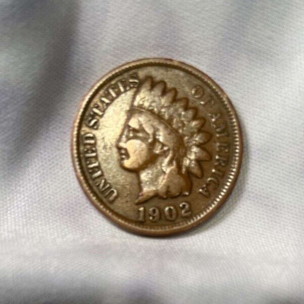 1902 Indian Head Penny One Cent Ungraded Coin Beautiful
